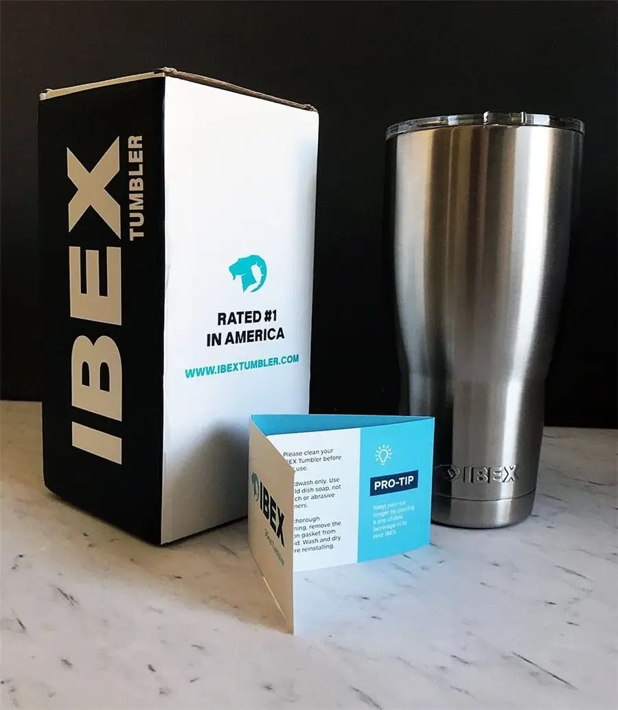 

IBEX tumbler Medical stainless steel super strong copper lined thermos cup ice water cup car use 850ML