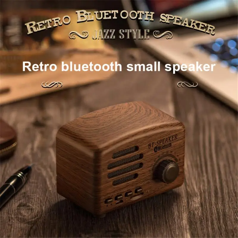 

Wood Mini Vintage Portable Bluetooth Speakers Wireless Speaker For Computer Laptop Car Radio Outdoor Camping Hiking Subwoofer