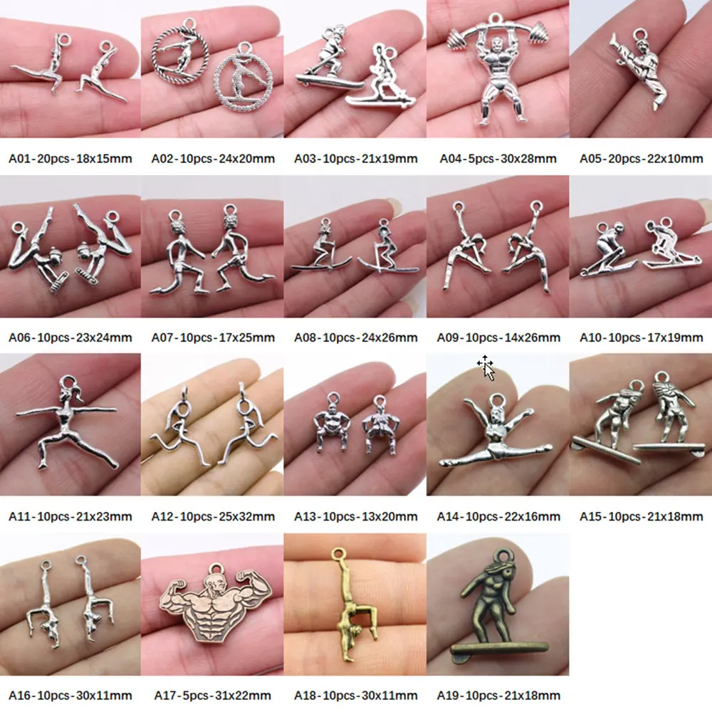 

Gymnastics Charm Pendant Jewelry Findings Components Handmade