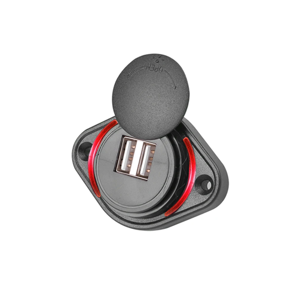 

Модифицированное автомобильное зарядное устройство 12-24 В, 3,1 А, умное автомобильное зарядное устройство с двумя USB-портами, водонепроницаемый плоский слайдер, адаптер питания