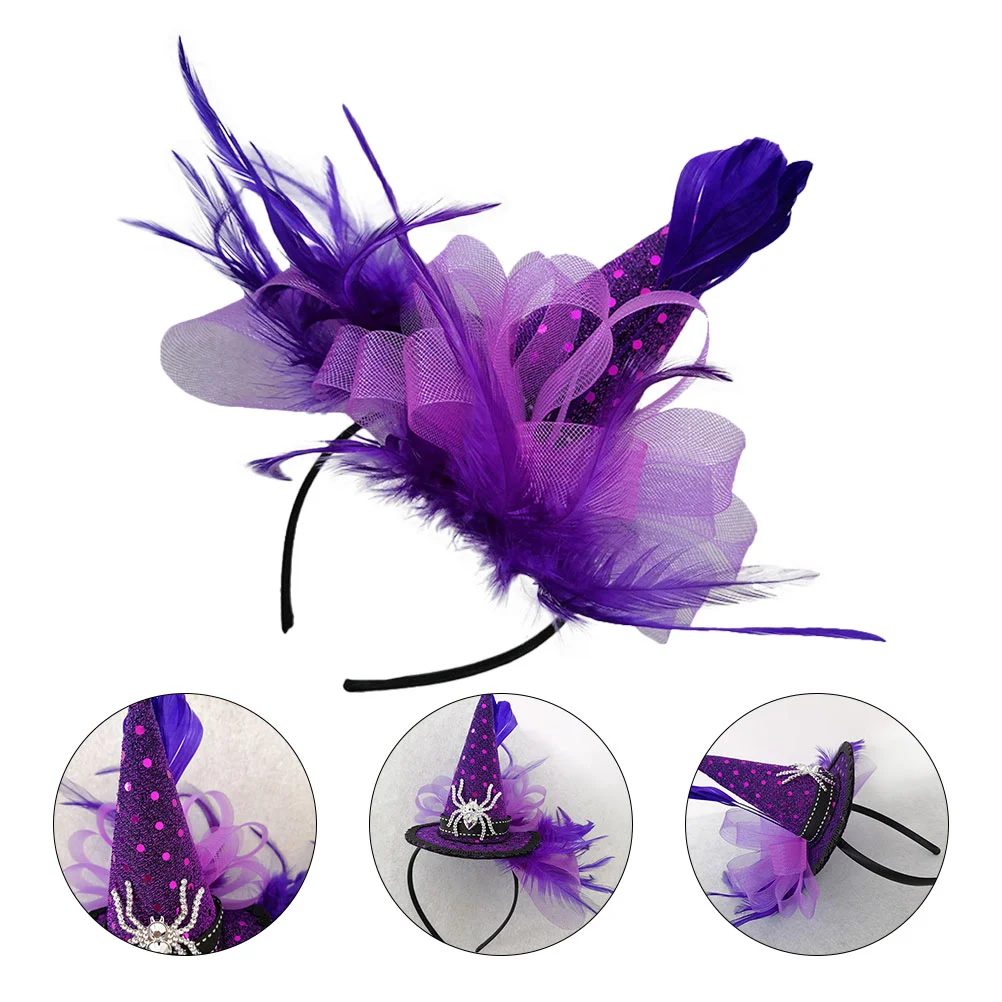 

Spider Witch Headband Hallowwen Costumes Cosplay Halloween Prop Manual Hair Hoop Polyester Cloth Edging Clips Medusa Horns