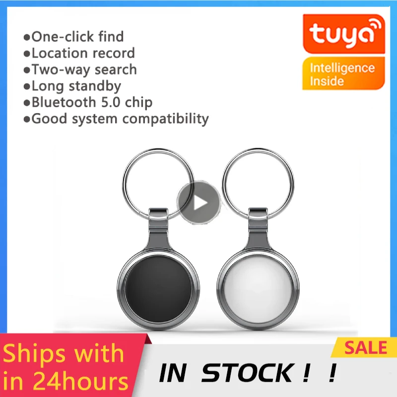 

Мини-трекер Tuya с GPS-трекером и защитой от потери, брелок с сигнализацией, умный беспроводной трекер с Bluetooth, с двухсторонним поисковым устрой...