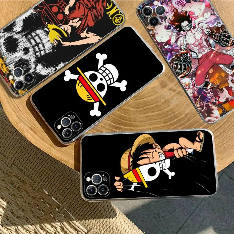 

BANDAI One Piece Luffy Phone Case for iPhone 11 12 13 mini pro XS MAX 8 7 6 6S Plus X 5S SE 2020 XR case