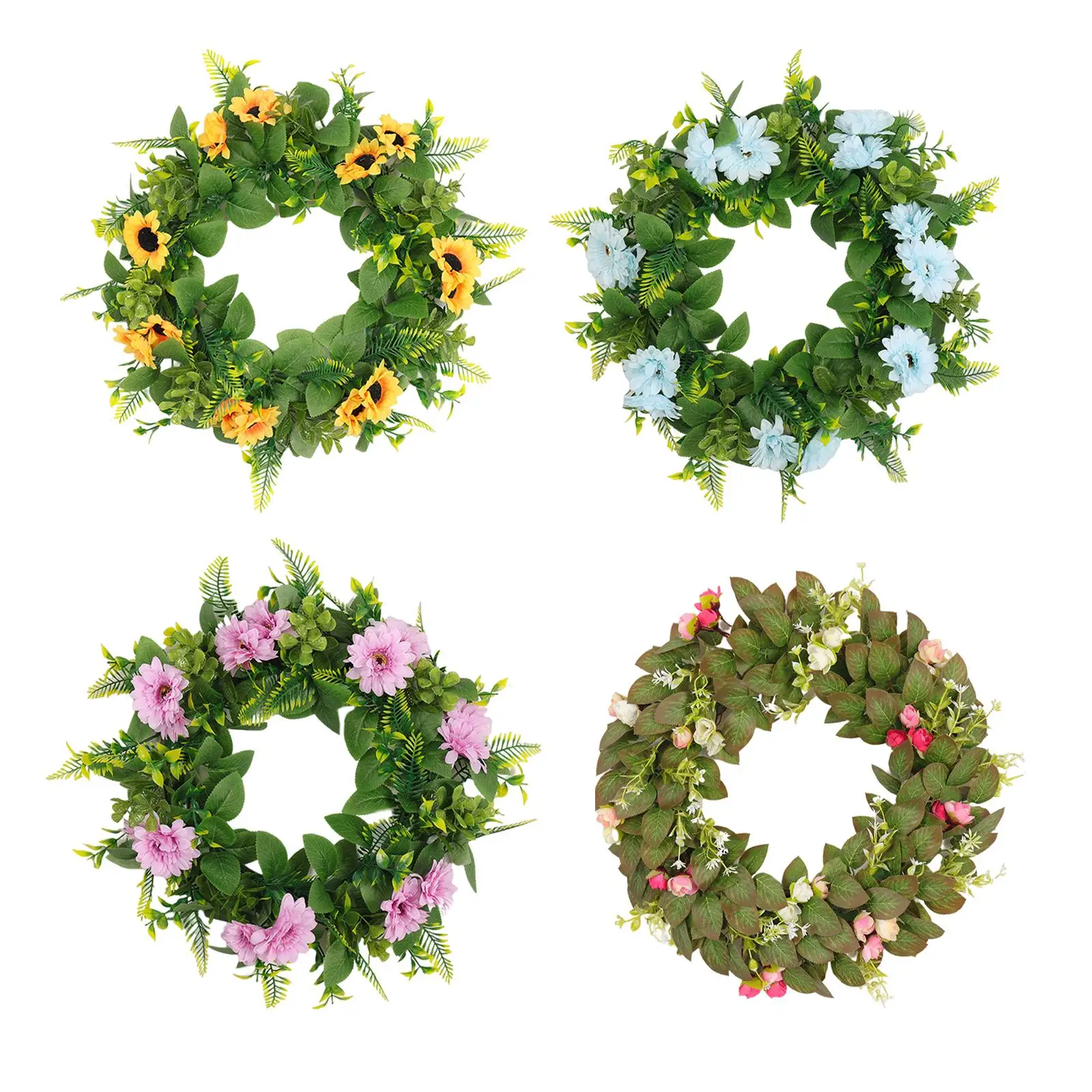 

18 дюймов яркий дверной венок, украшение для стен, домашний декор, свадьба, Рождество, Пасха