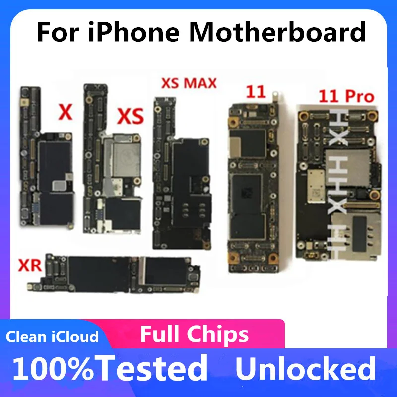 Материнская плата для iPhone 11 X XS XR MAX Pro логическая iCloud с бесплатным чипом