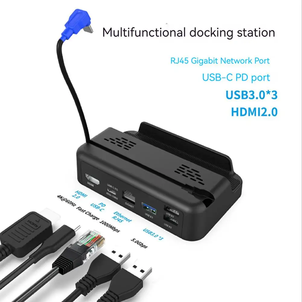 

Док-станция для игровой консоли Steam, 6 в 1, USB 3,0, RJ45