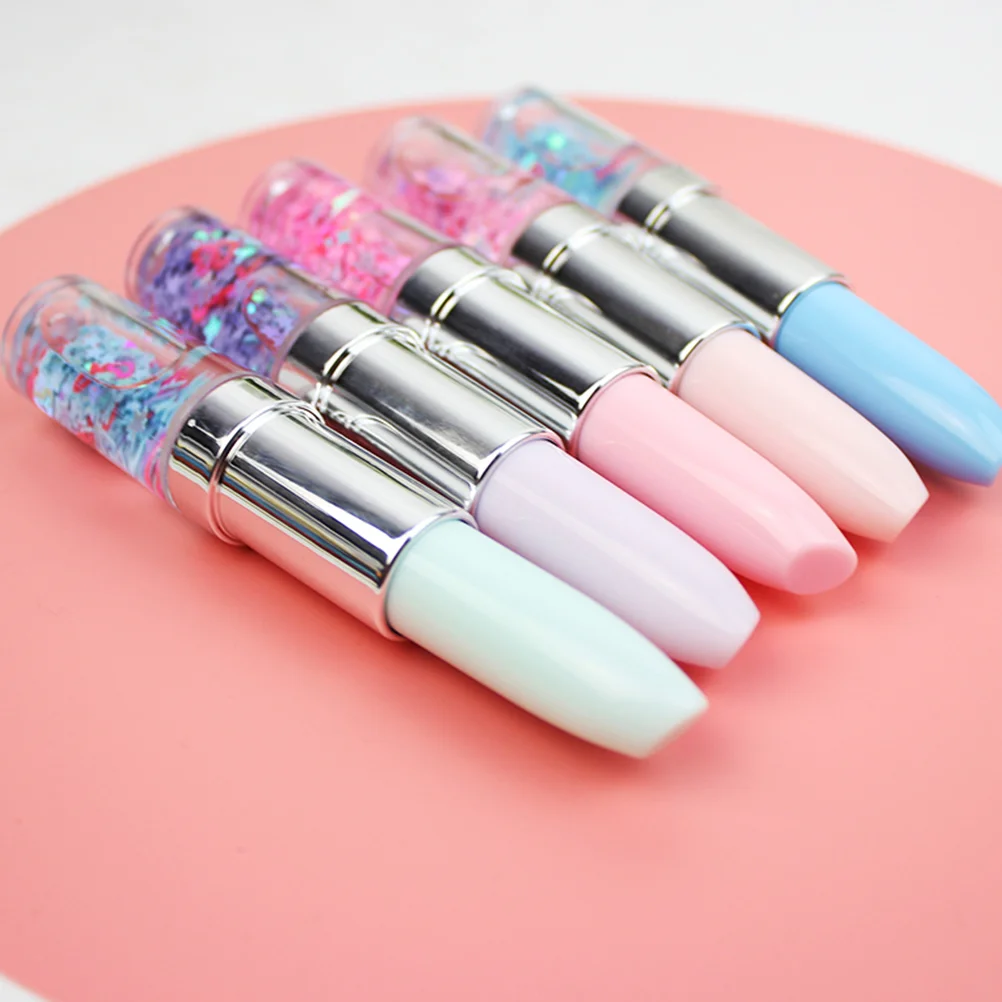 

5PCS Lipstick Shape Pen Creative Ink Pen Multi- Color Writing Pens Novelty Office Stationery Students Children Gift