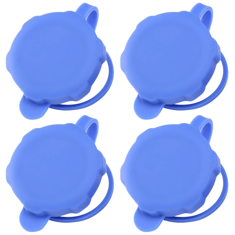 

4 Pack 5 Gallon Water Jug Cap,Silicone Reusable Leak Replacement Caps,For 55Mm Water Bottles,With Hanging Ring Plug