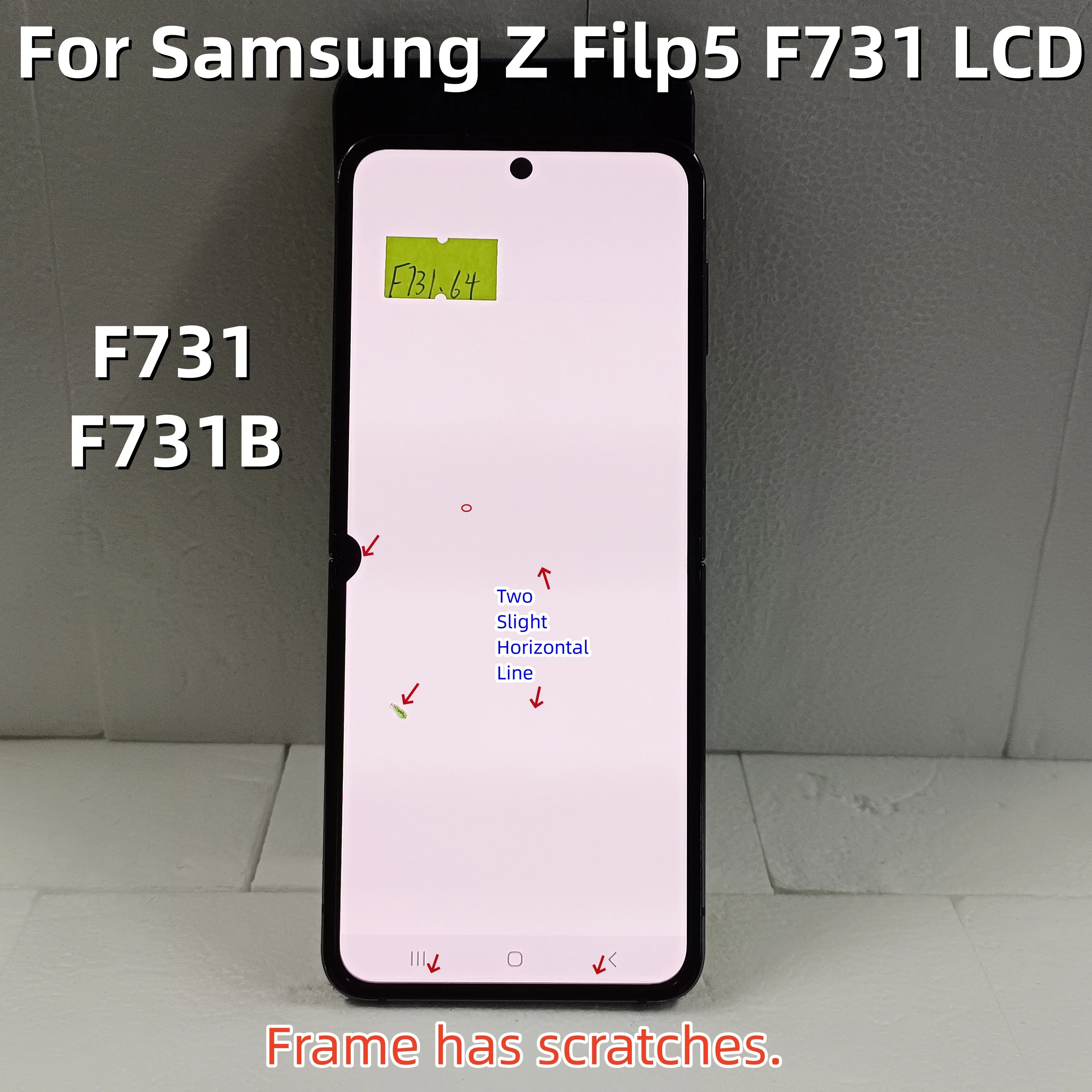 100% протестированный ЖК-дисплей для Samsung Galaxy Z Flip 5 сенсорный экран дигитайзер с