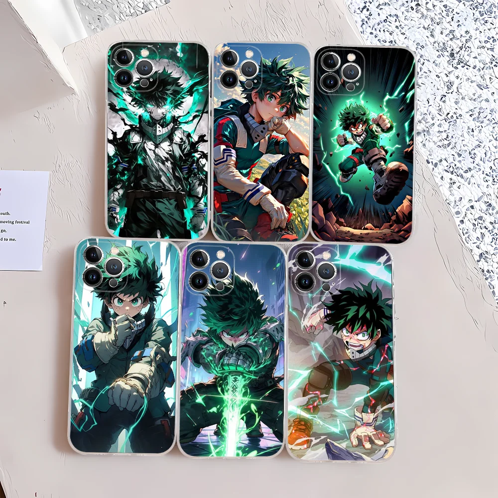 Чехол для телефона Classic Character L-Izuku M-Midoriya мягкий силиконовый чехол Iphone 16 15 14 13 12 11 Pro