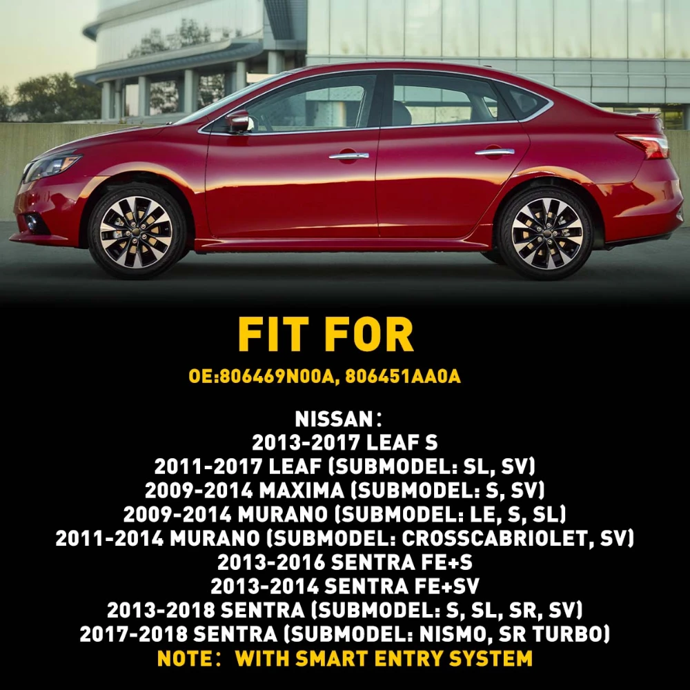 Фото 1 шт. для Nissan Sentra S SL SR SV 2017-2018 Nismo SR Turbo 2013-2018 гг., передняя ручка двери автомобиля с левой стороны водителя №2
