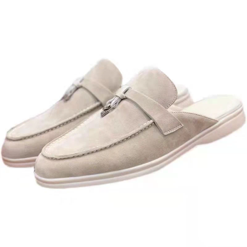 Top Quality Spring Summer Cashmere Loafers Women's Pendants Fashion Comfortable Loafers Wool Walking Casual Women's Sandals.