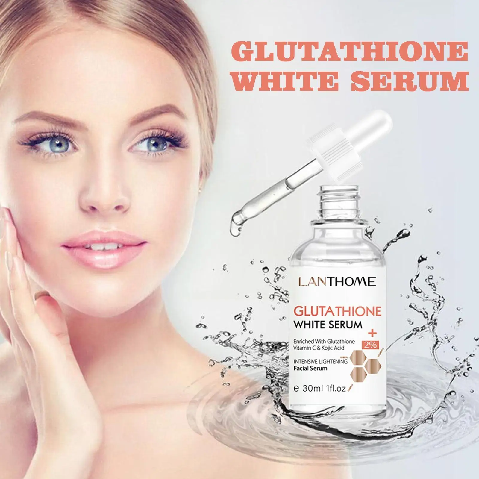 

30ml Glutathione Face Serum Whitening Brighten Reduce C Nourishing Vitamin Skin Kojic Hydrating Lines Acid Moisturizing Fin Z1b9