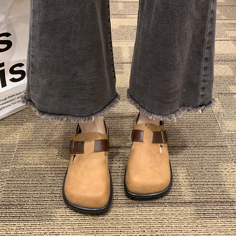 Женские туфли без шнуровки в Корейском стиле универсальные осенние на платформе