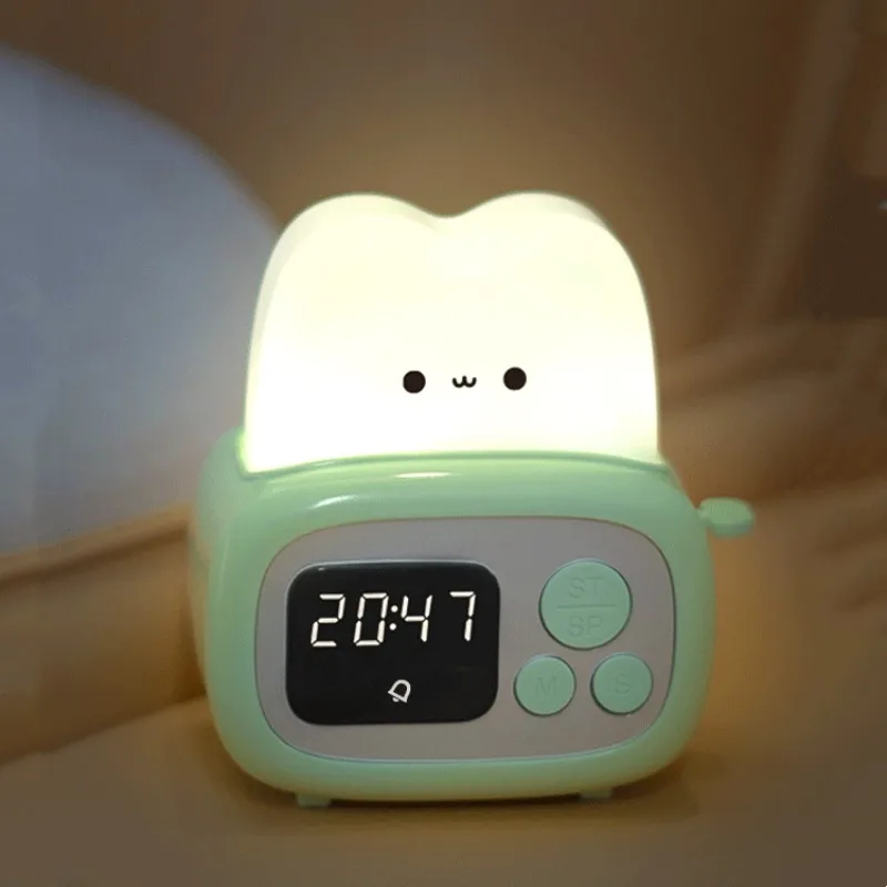 Sleep Timer Luminous Clocks Children's Room Usb Bedside Table Eye Protection Night Lights Ornaments
