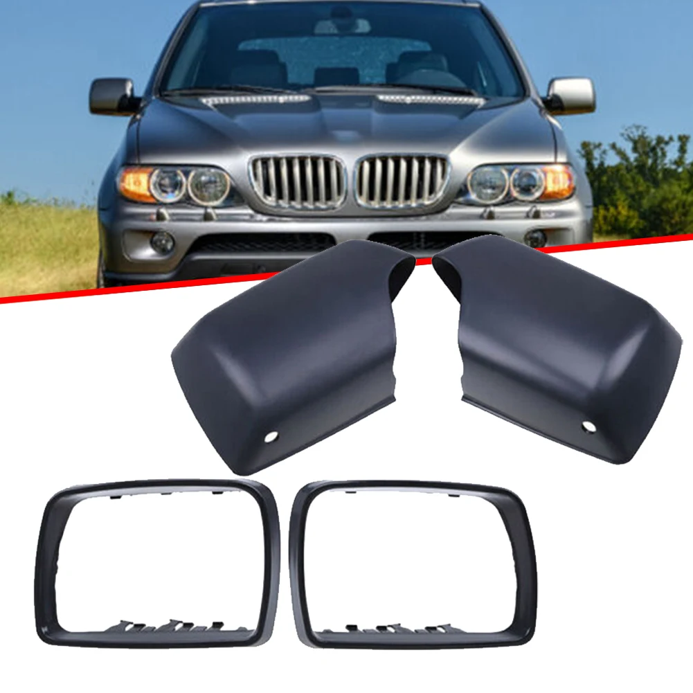 

2022new Fit For BMW X5 E53 3.0d/3.0i/4.4i/4.6is/4.8is 1999-2006 Mirror Cover 4pcs(set) ABS Plastic Front Right Side