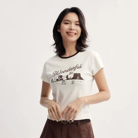 Женская футболка Semir цветной принт