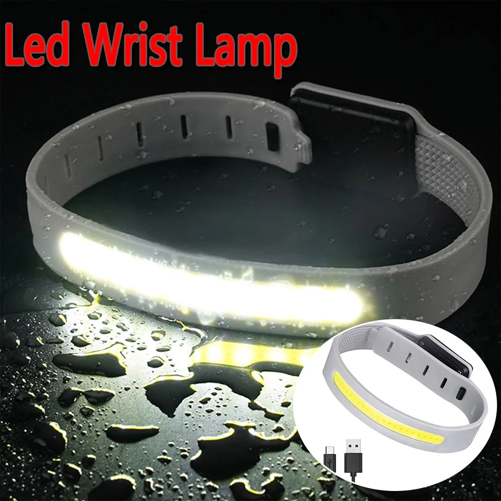 

Led Wrist Lamp Type-C USB Rechargeable COB LED Armband Light 500LM Night Running Hiking Camping Light IPX4 Waterproof Flashlight