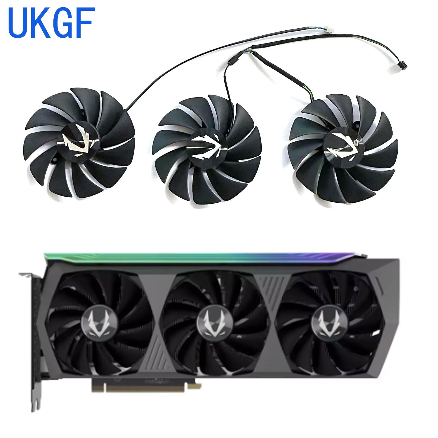 GA92S2U CF9015H12S 4-контактный графический процессор RTX3080 RTX3090 охлаждающий вентилятор