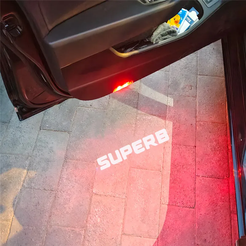 

LED Car Door Welcome Light Logo Projector Courtesy Lamp For Skoda Superb 2 MK2 Superb 3 2009-2018 2019 2020 Car Goods Accessory