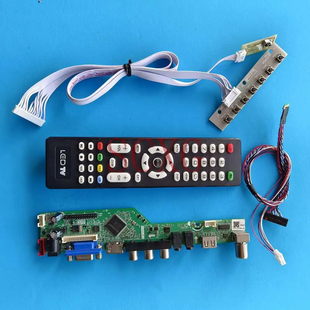 

Для смартфонов LVDS 40 Pin 1920 1080 VGA HDMI-совместимый AV USB монитор 15,6 дюйма ТВ аналоговый сигнал ЖК-контроллер плата DIY Kit