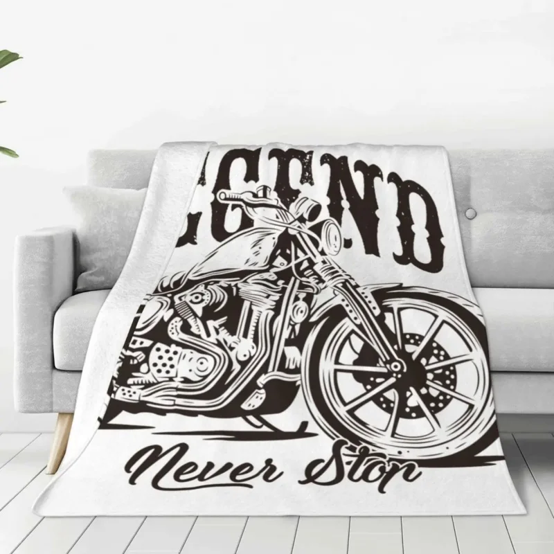 

Legend Motorcycle Blanket Cover Wool Throw Blankets Bedding Couch Decoration Soft Warm Bedsprea