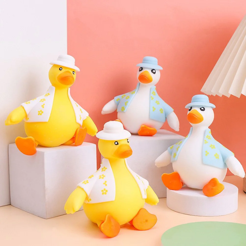 

2Pcs Cartoon Squeeze Toys Children Duck Sensory Toys Desktop Decoration