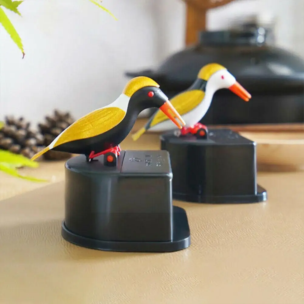 

New Cute Small Bird Toothpick Container Automatic Toothpick Holder Dispenser Decor Decoration Random Toothpick Table Color R3y6