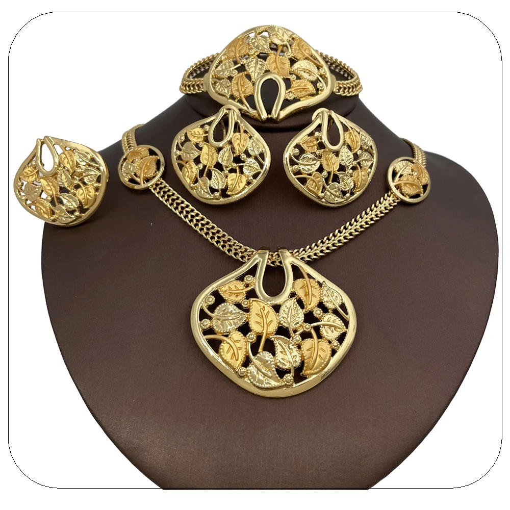4 шт. африканский свадебный комплект украшений для женщин 18-каратное