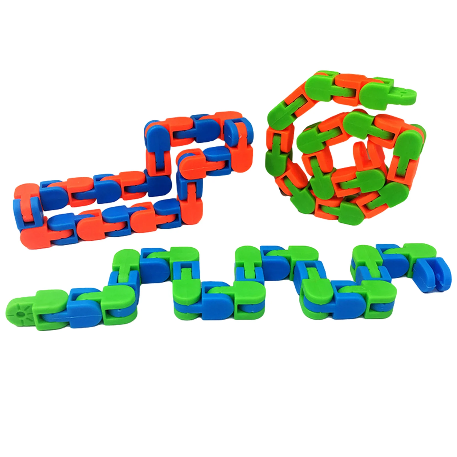 

Wacky Tracks Bicycle Chain Track Puzzle Decompression Sensory Fidget Toys Rotate Chain 48 Section Educational Toys Random Color