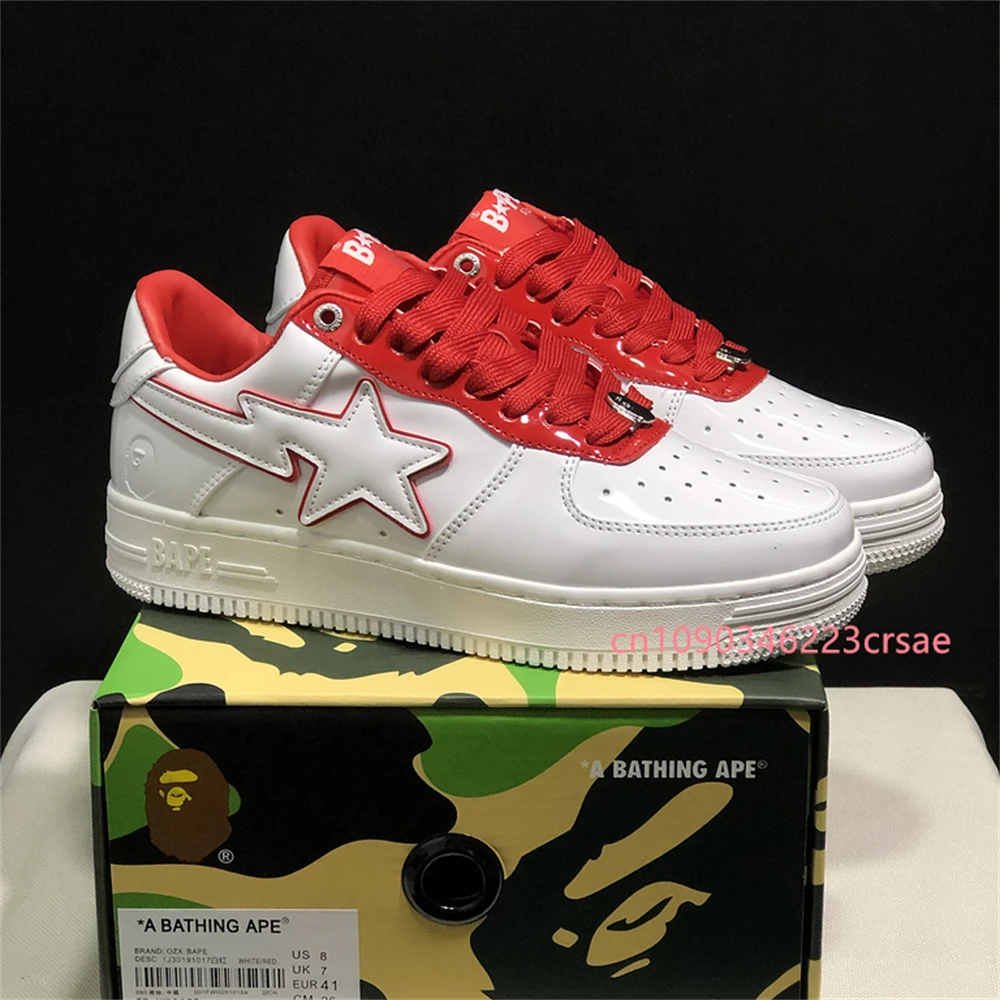 Eur36-Eur46 Bape Sta Мужчины Женщины Дышащая обувь для скейтбординга Уличные кроссовки