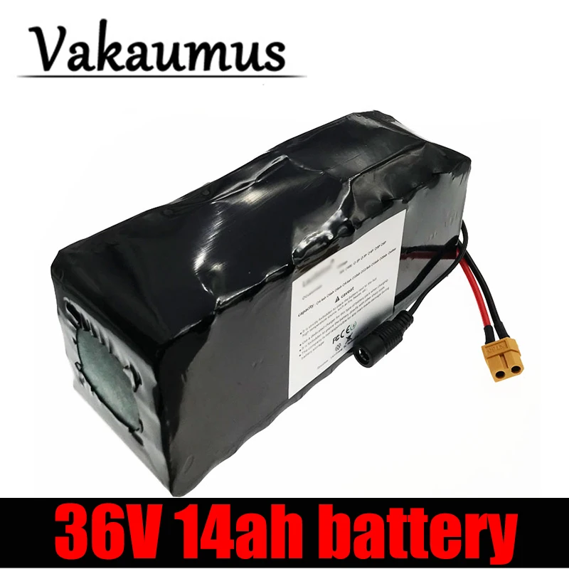 

Vakaumus NEW/36V 14ah Electric Vehicle Lithium Battery 18650 10S 4P With 15A BMS XT60 Plug 42V For 250W 350W 500W Motor Scooter