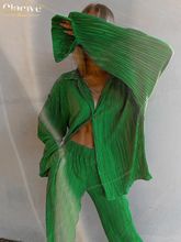 Clacive-conjunto de pantalones de cintura alta informales para mujer...