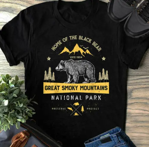 

Great Smoky Mountains National Park T shirt Bear Vintage