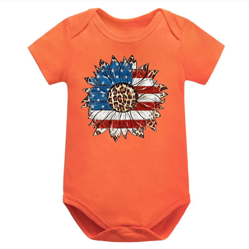 Американский стиль американский флаг США цветок одежда для маленьких мальчиков
