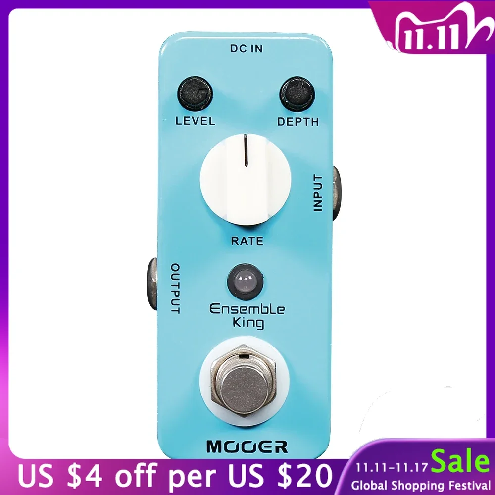 

MOOER Ensemble King Guitar Effects Pedal Analog Chorus True Bypass Full Metal Shell Pedal Electric Guitar Parts Accessories