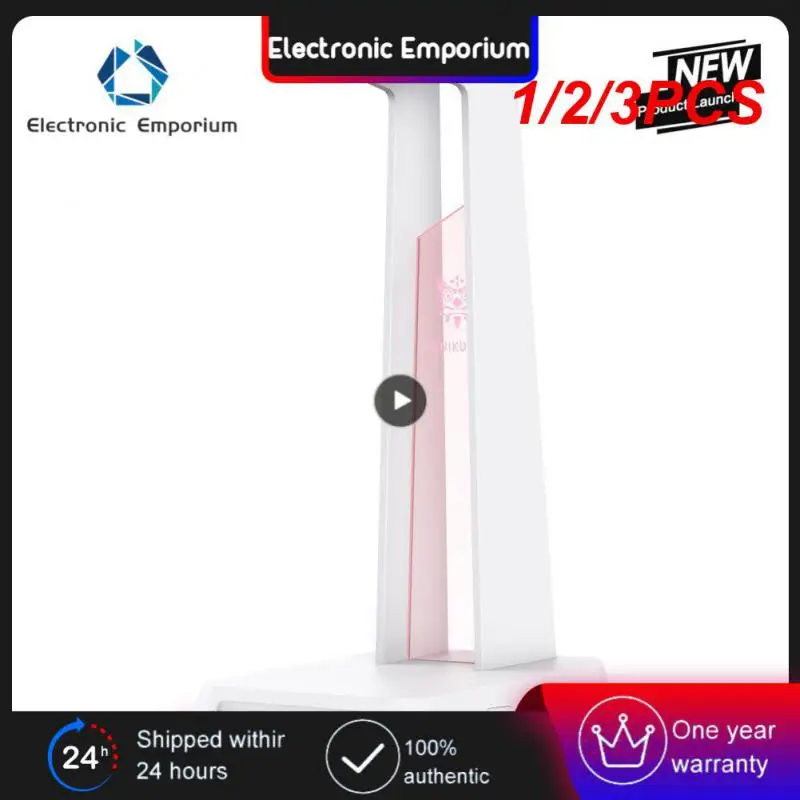 

1/2/3PCS RGB Gaming Headphone Stand Computer Headset Desktop Display Holder Luminous Logo with 3 USB and 3.5mm AUX Ports