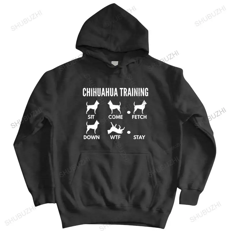 

fashion cotton hoodie men sweatshirt zipper coat hot sale CHIHUAHUA TRAINING Funny printing hooded jacket Top wram hoody