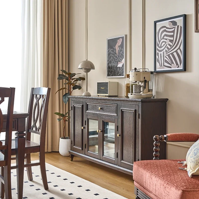 Кухонный сервант шкаф для гостиной стеклянный шкафчик кладовой витрина хранения