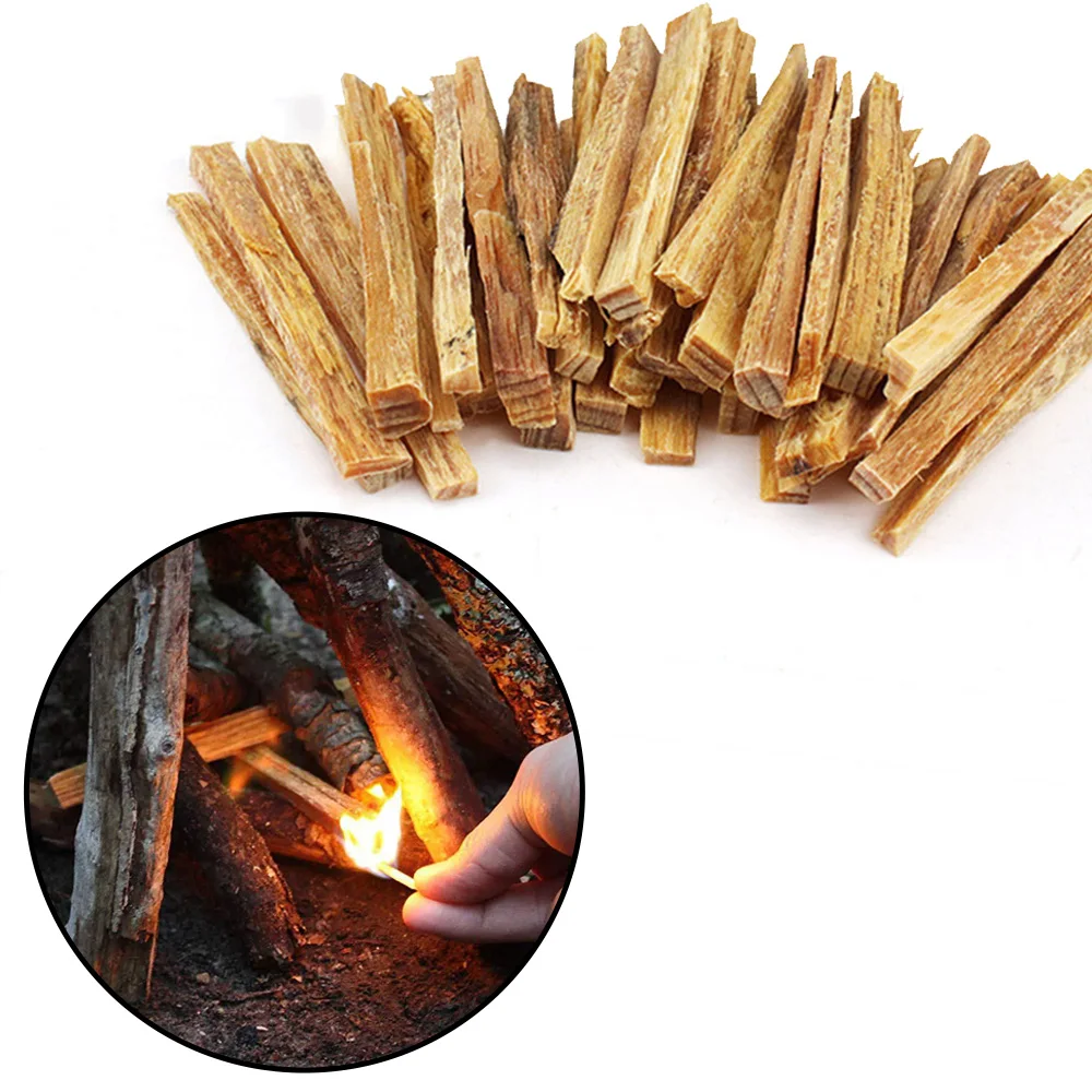 

Camping Survibval Fire Starter KIT Outdoor Emergency Tool Pine Igniter Fatwood Sticks Barbecue Natural Pinewood Flame Maker Wood