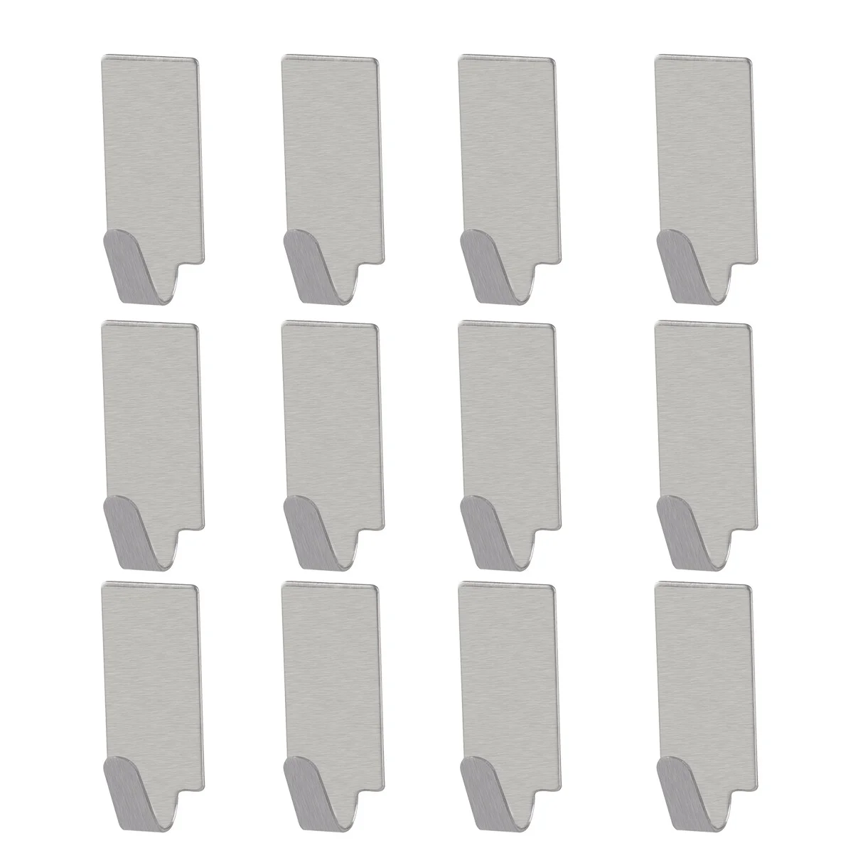 

Stainless Steel Hooks 12pcs Towel Hooks Adhesive Wall Racks Hangers for Bathroom