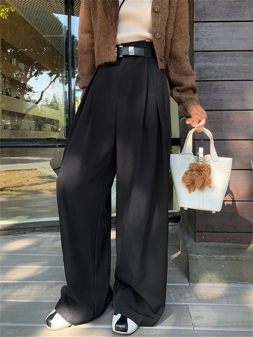 Женские прямые брюки Alien Kitty однотонные шикарные повседневные осенние широкие