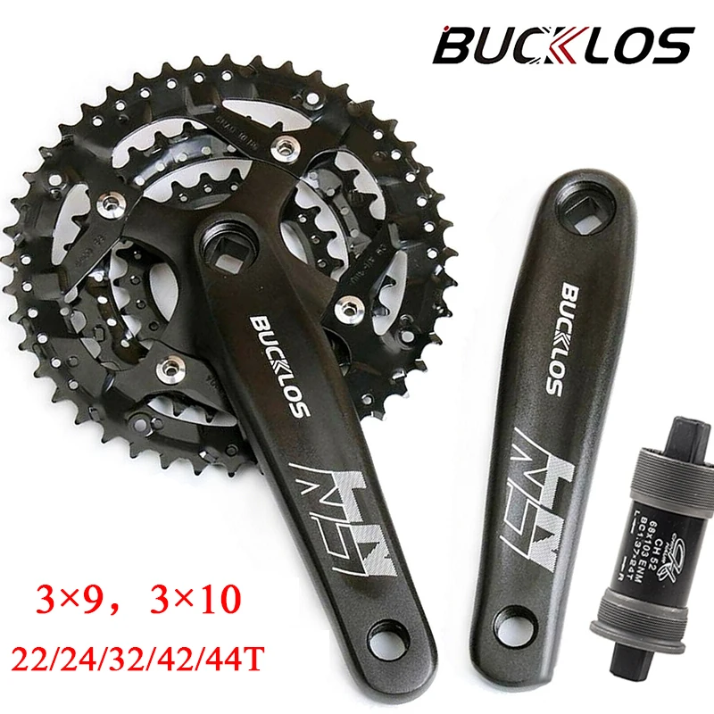 

BUCKLOS 104/64 BCD Mtb Кривошип 3*9S 3*10S шатун для горного велосипеда квадратный велосипедный Кривошип с нижним кронштейном велосипедная часть