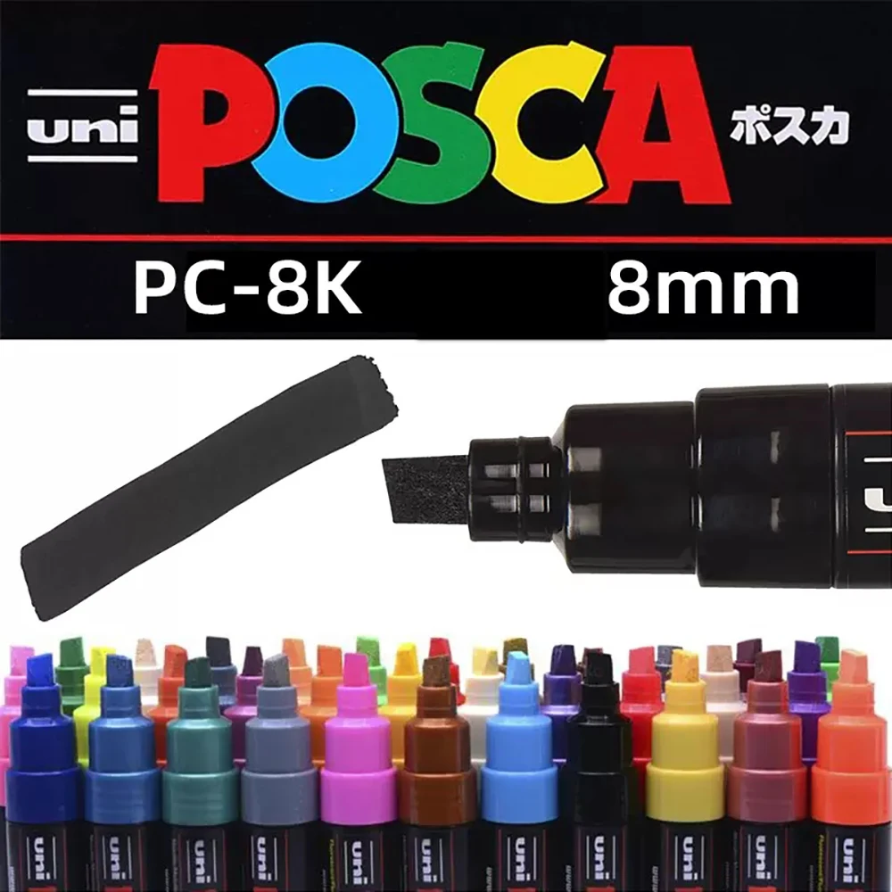 1pcs Uni Posca Marker Paint  Pen- Broad Tip-8mm PC-8K 15 Col