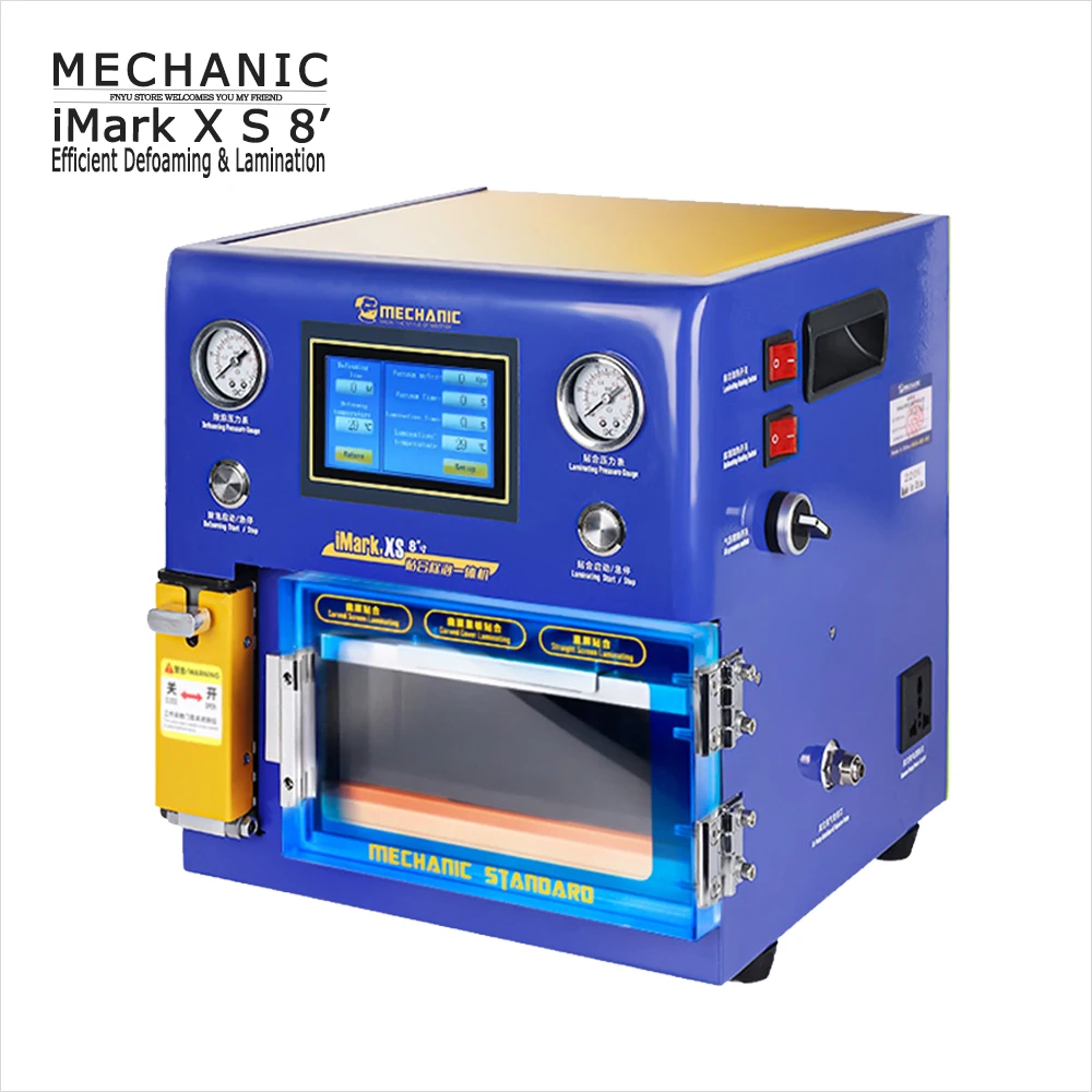 

OCA пенообразователь машина для ламинирования MECHANIC IMark XS для 8-дюймового изогнутого/плоского ЖК сенсорного экрана вакуумный Ламинирующий инструмент для ремонта