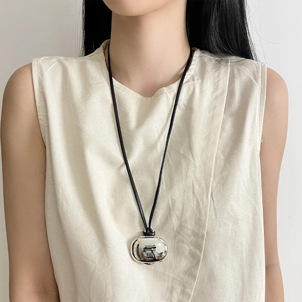 2024 новое ретро длинное золотое ожерелье в виде сокровищ лунного света