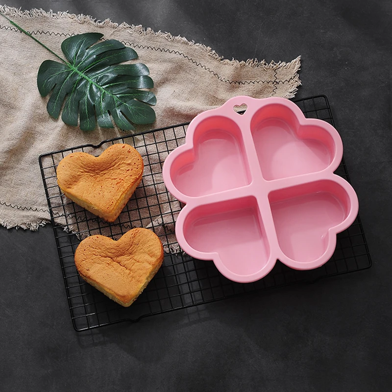 

Silicone Cake Mold Heart Shape Mousse Bakeware Sandwich Decoration Tools High Temperature Resistant Kitchen Baking Accessories
