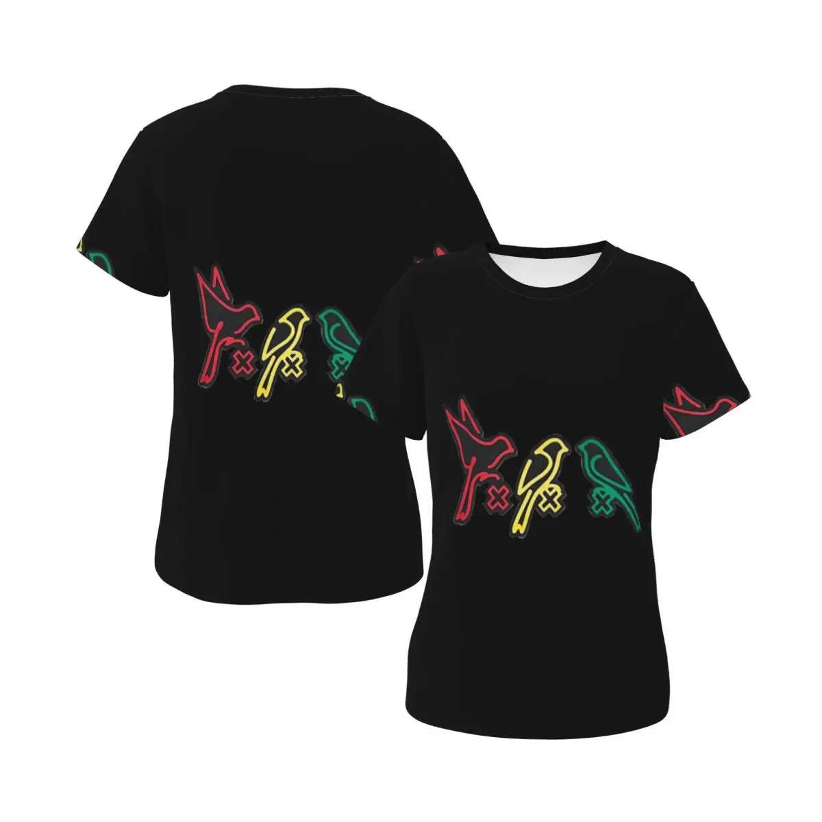 Фото Футболка Bob Marley Ajax - Three Little Birds Floor Pillow Yuysnoofzil, женская футболка с короткими рукавами, одежда с круглым вырезом №5