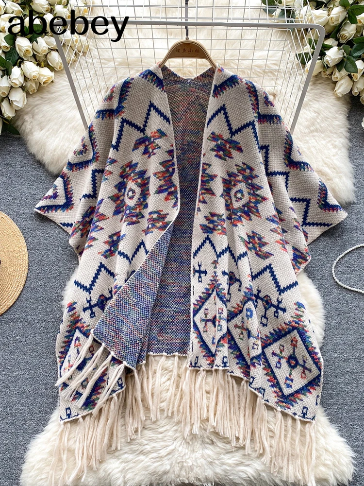 

Summer Holiday Beach Long Cardigans Spring Fashion Vintage Floral Knit Cardigan Streetwear Loose Hollow Out Overcoat