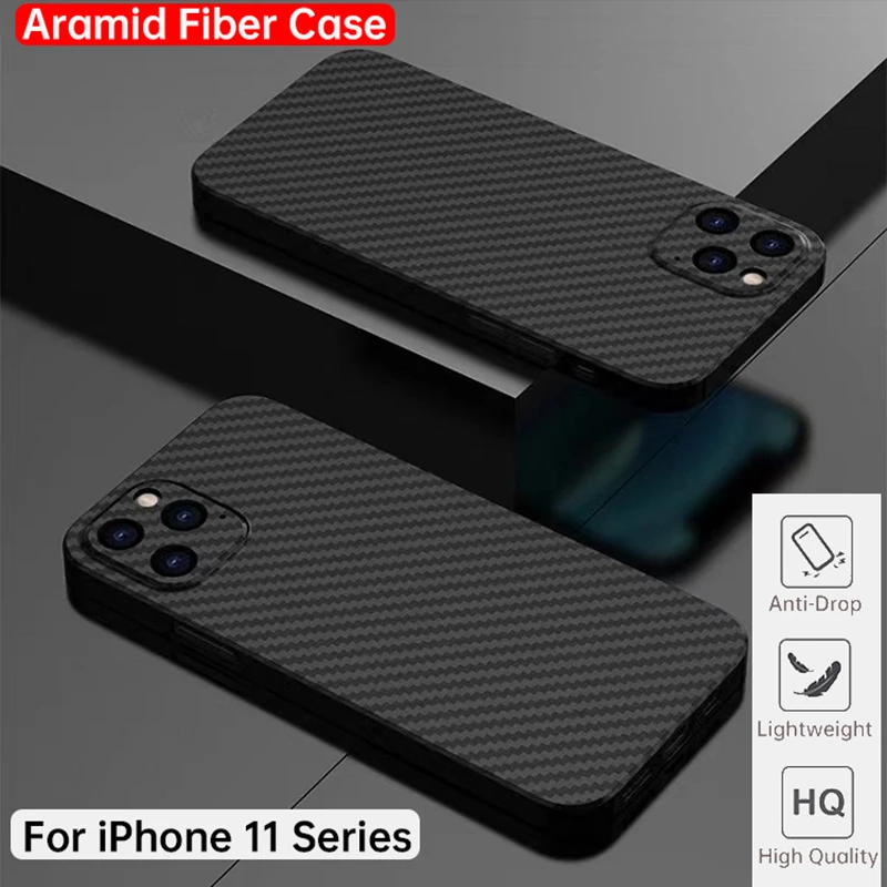 

Чехол для Apple iPhone 11 мобильный телефон Pro Max, ультратонкий полноразмерный чехол из арамидного углеродного волокна с защитой от падения и царап...